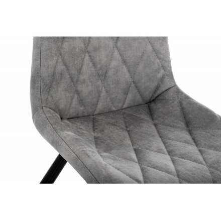 Стул на металлокаркасе Fox black / grey 
