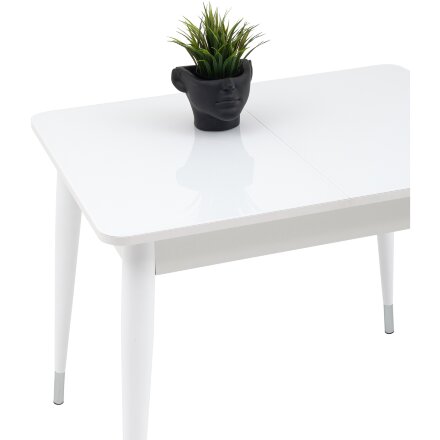 Стол обеденный Stool Group Сидней раскладной 90-120*70 белый глянцевый 