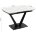 Керамический стол Alarti matt white marble sintered stone / black 