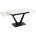 Керамический стол Alarti matt white marble sintered stone / black 
