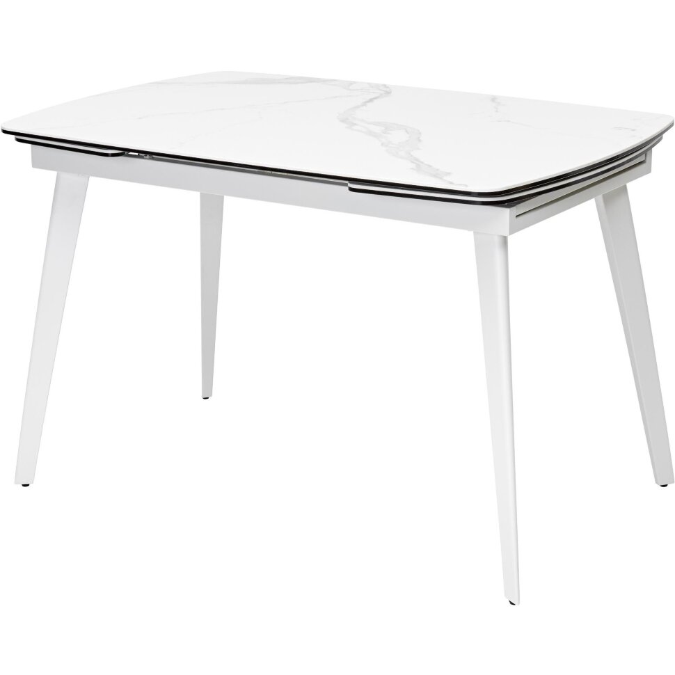Стол ELIOT 120 HIGH GLOSS STATUARIO Белый мрамор глянцевый, керамика/ белый каркас М-City Стол ELIOT 120 HIGH GLOSS STATUARIO Белый мрамор глянцевый, керамика/ белый каркас М-City