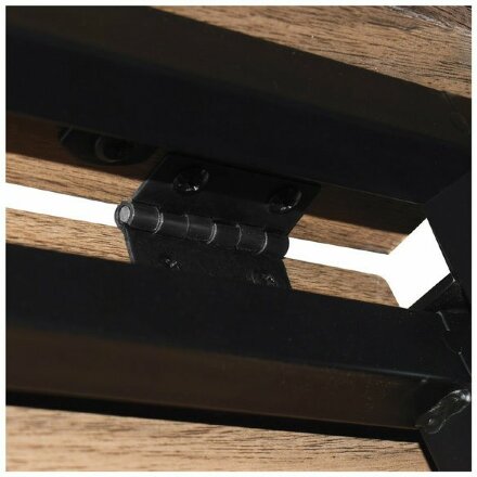 Стол на металлокаркасе BRABIX &quot;LOFT CD-001&quot;, 800х440х740 мм, складной, цвет морёный дуб, 641209 