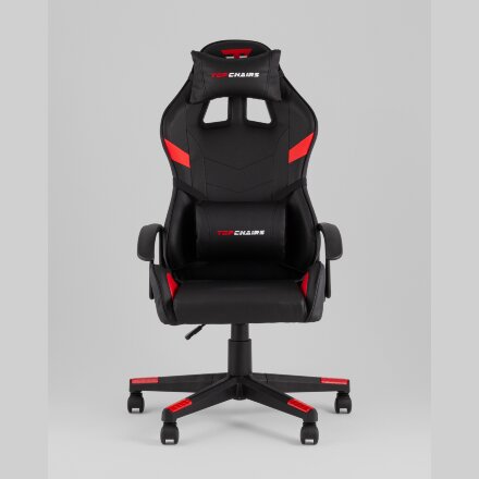 Кресло спортивное TopChairs Warden черно-красный 