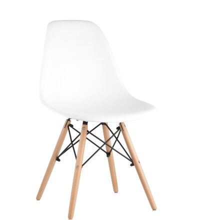 Стул Eames Style DSW белый (разборный каркас) 