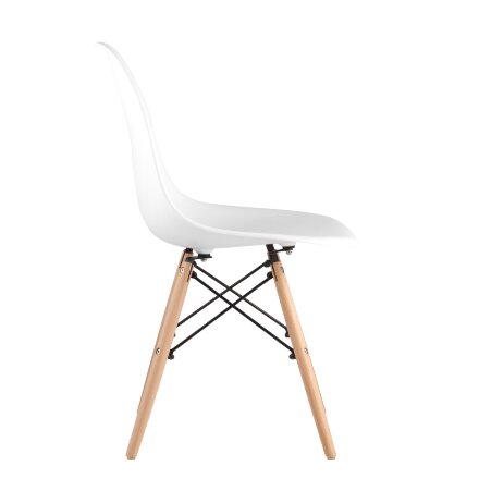 Стул Eames Style DSW белый (разборный каркас) 