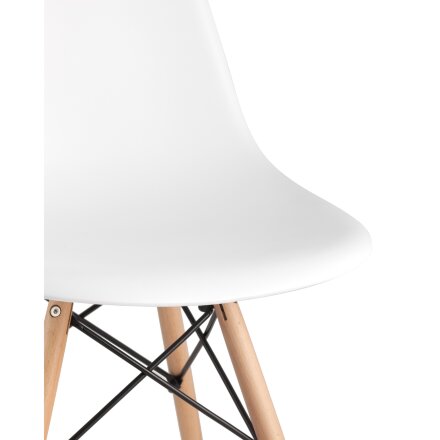 Стул Eames Style DSW белый (разборный каркас) 