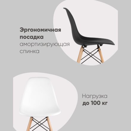 Стул Eames Style DSW белый (разборный каркас) 