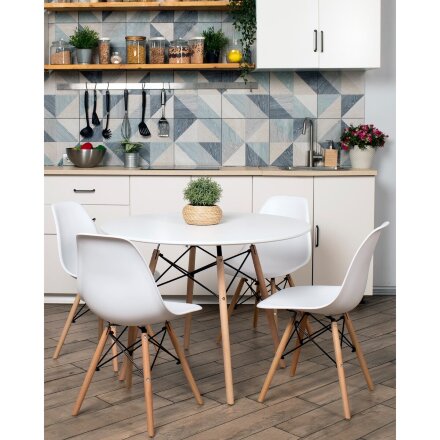 Стул Eames Style DSW белый (разборный каркас) 