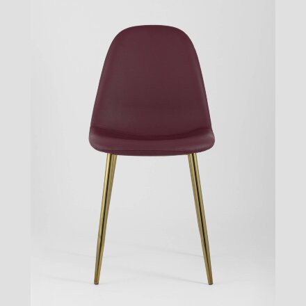 Стул Stool Group Валенсия экокожа красная золотые ножки 