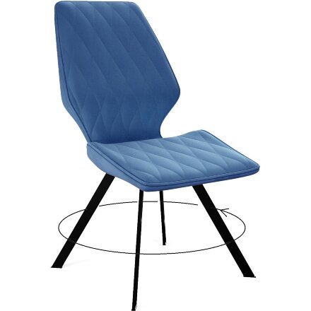 Стул DikLine 243 поворотный B8 BLUE, ножки черные 