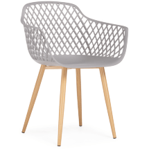 Пластиковый стул Rikon gray / wood