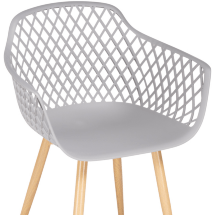 Пластиковый стул Rikon gray / wood