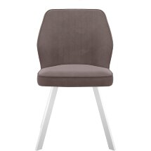 Стул DikLine 232 поворотный B5 LATTE, ножки белые