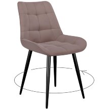 Стул DikLine 226 поворотный B5 LATTE, ножки черные