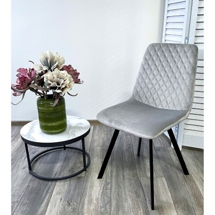Стул DAIQUIRI BLUVEL-03 LIGHT GREY, велюр М-City 