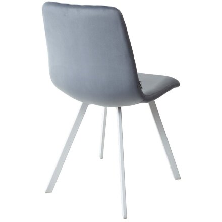 Стул DAIQUIRI BLUVEL-06 BLUE / белый каркас, велюр М-City 