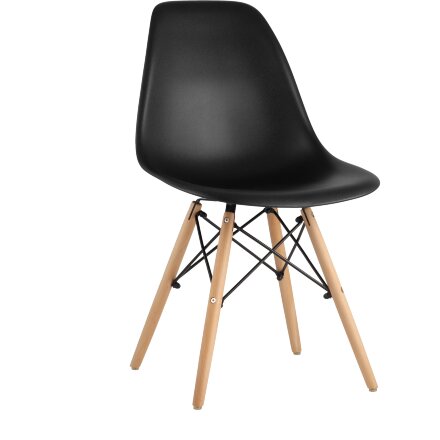 Стул Eames Style DSW черный (разборный каркас) 