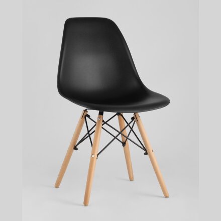 Стул Eames Style DSW черный (разборный каркас) 