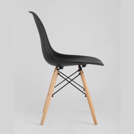 Стул Eames Style DSW черный (разборный каркас) 