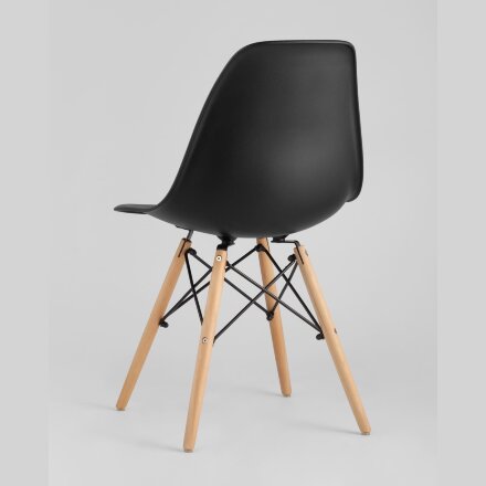 Стул Eames Style DSW черный (разборный каркас) 