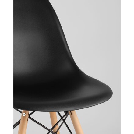 Стул Eames Style DSW черный (разборный каркас) 