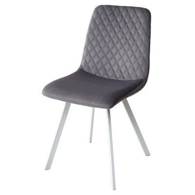 Стул DAIQUIRI BLUVEL-14 GREY / белый каркас, велюр М-City 