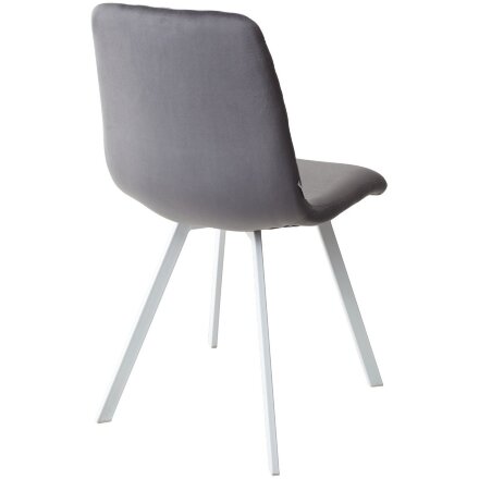Стул DAIQUIRI BLUVEL-14 GREY / белый каркас, велюр М-City 