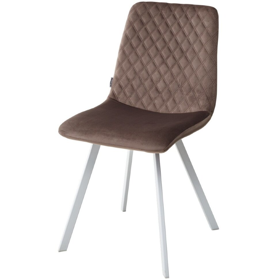 Стул DAIQUIRI BLUVEL-38 LATTE / белый каркас, велюр М-City Стул DAIQUIRI BLUVEL-38 LATTE / белый каркас, велюр М-City