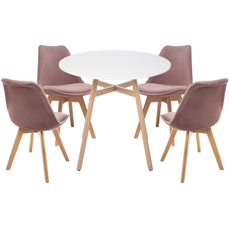 Обеденная группа Арги 90 light purple / white / wood Обеденная группа Арги 90 light purple / white / wood