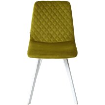 Стул DAIQUIRI BLUVEL-75 OLIVA / белый каркас, велюр М-City