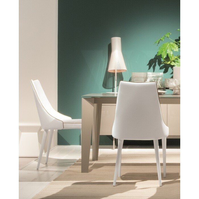 Стул CLARA 40.11 (TR505 white with sand cordonet, экокожа) Стул CLARA 40.11 (TR505 white with sand cordonet, экокожа)