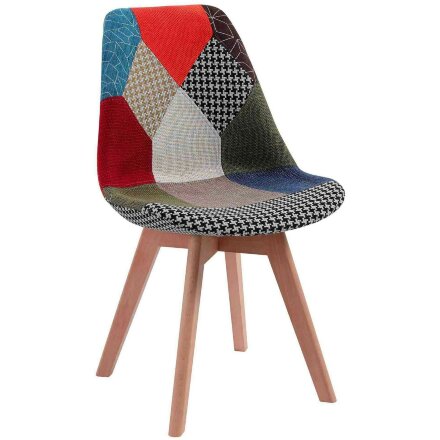 Стул Stool Group Jerry Soft Patchwork обивка ткань ножки массив дерева 