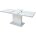 Стол ALTA 120 GREY-WHITE MARBLE/ WHITE глазурованное стекло М-City 
