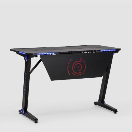 Стол геймерский Stool Group компьютерный игровой для геймеров TopChairs Space LED черный 