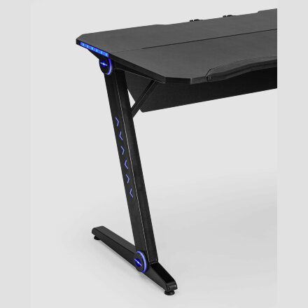 Стол геймерский Stool Group компьютерный игровой для геймеров TopChairs Space LED черный 