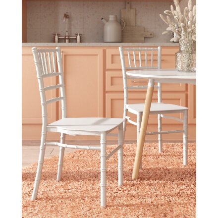 Стул Chiavari (Кьявари) пластик белый 