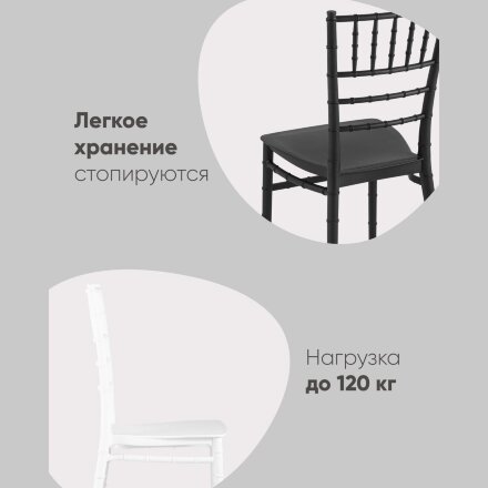 Стул Chiavari (Кьявари) пластик белый 