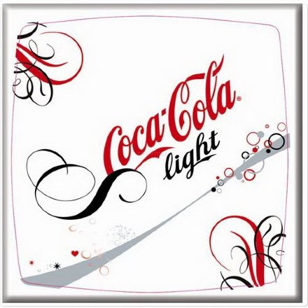 Квадратная столешница Werzalit (70х70 см) coca cola lightl печать Белый