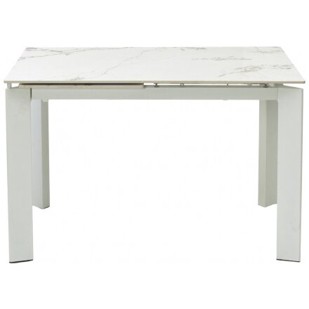 Керамический стол Corner 120 gloss golden jade solid ceramic / white 