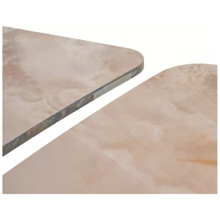 Керамический стол Alatri 120 gloss amber jade solid ceramic / black 