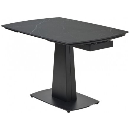 Керамический стол Balde 120 matt black marble solid ceramic / black 