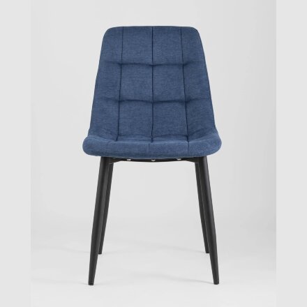 Стул Stool Group Канзас синий в мягкой тканевой обивке 
