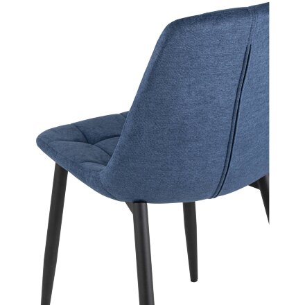 Стул Stool Group Канзас синий в мягкой тканевой обивке 