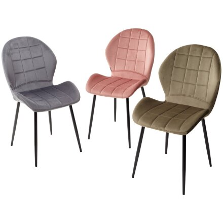 Стул FLOWER BLUVEL-14 GREY, велюр М-City 