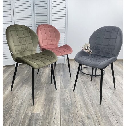 Стул FLOWER BLUVEL-14 GREY, велюр М-City 