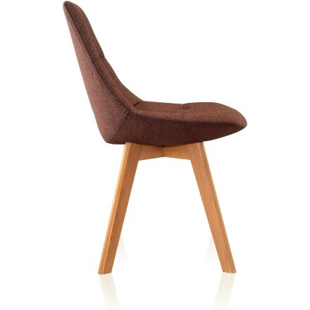 Стул Stool Group Milan, коричневый обивка ткань ножки массив дерева 