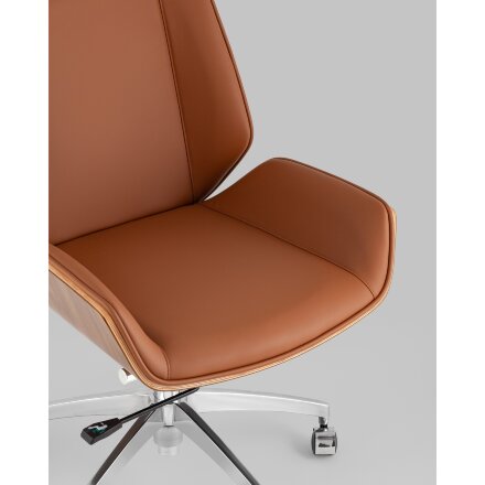 Кресло офисное TopChairs Crown SN коричневый 