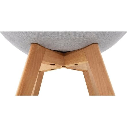 Стул Stool Group Milan, серый обивка ткань ножки массив дерева 